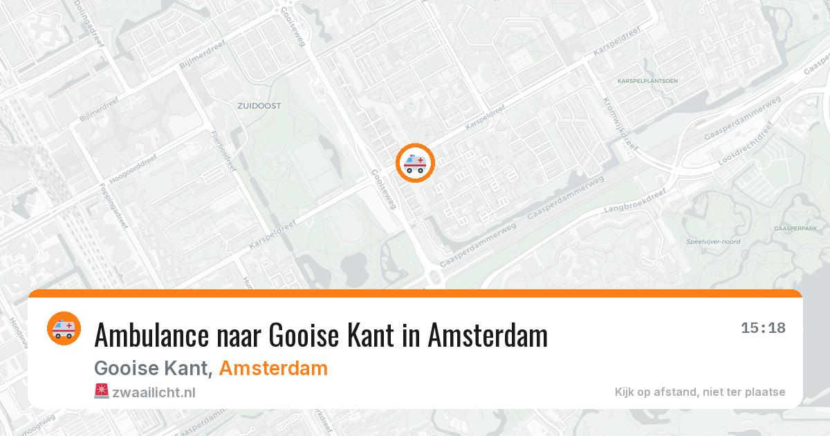 Ambulance naar Gooise Kant in Amsterdam — 29 jun 2026