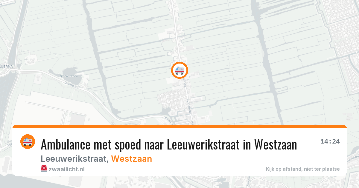 Ambulance met spoed naar Leeuwerikstraat in Westzaan — 1 aug 2026
