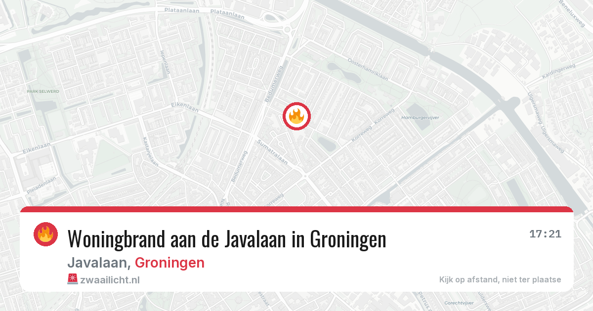 Woningbrand aan de Javalaan in Groningen — 23 jun 2026