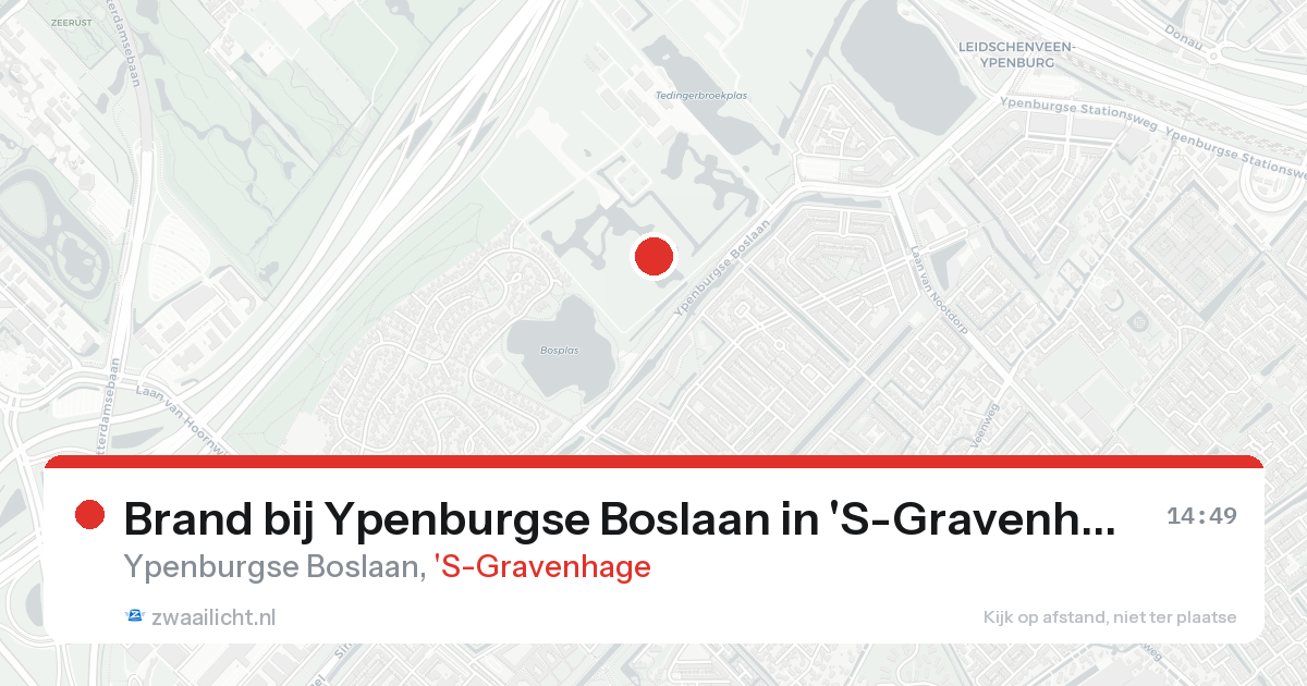 Brand bij Ypenburgse Boslaan in 'S-Gravenhage — 24 aug 2026