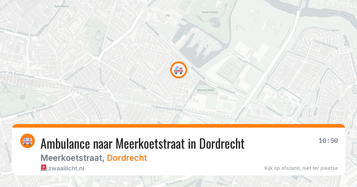 Ambulance naar Meerkoetstraat in Dordrecht — 13 aug 2026