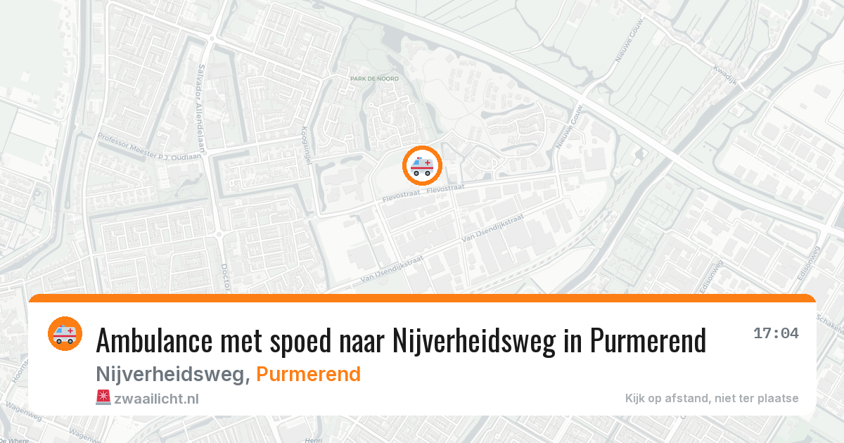 Ambulance met spoed naar Nijverheidsweg in Purmerend — 6 mei 2026