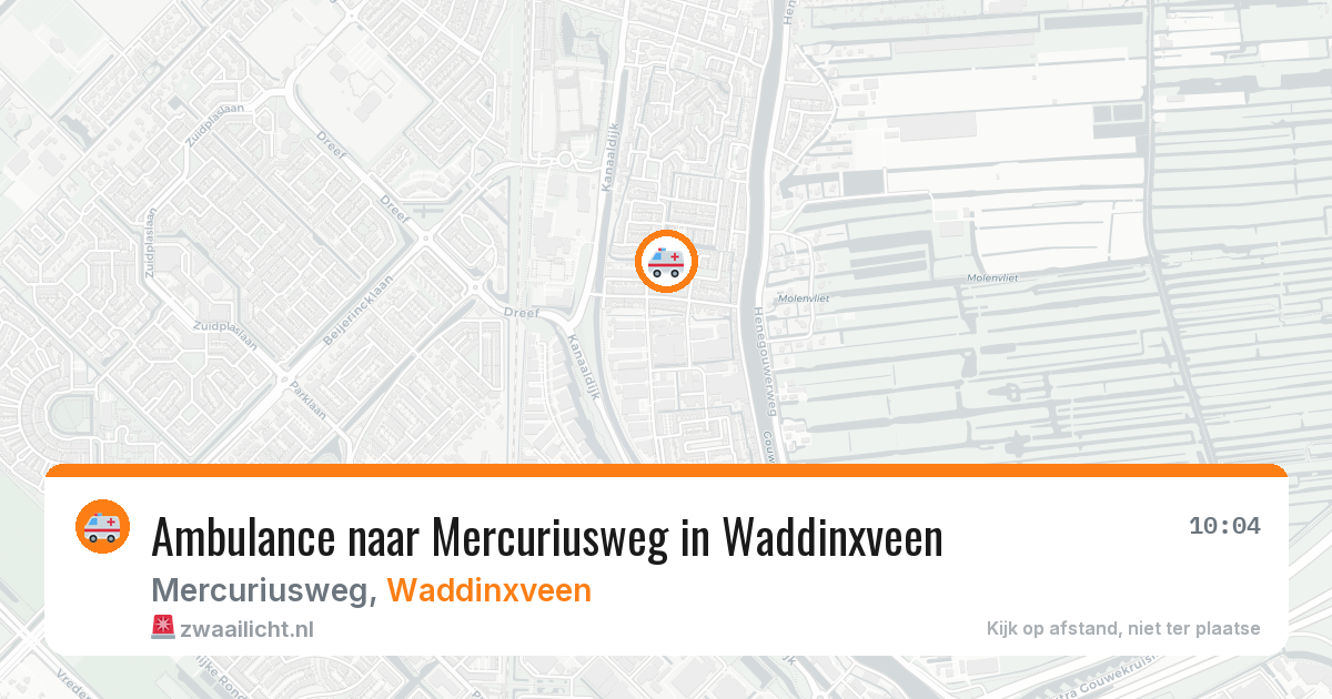 Ambulance naar Mercuriusweg in Waddinxveen — 13 mei 2026