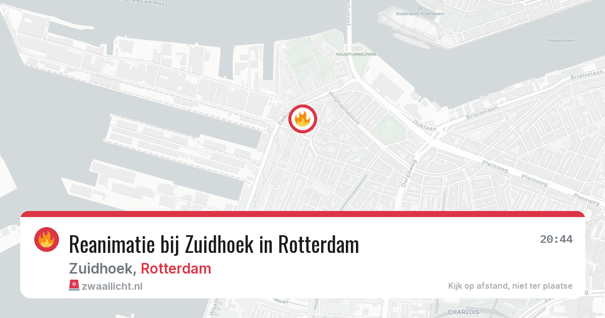 Reanimatie bij Zuidhoek in Rotterdam — 9 jun 2026