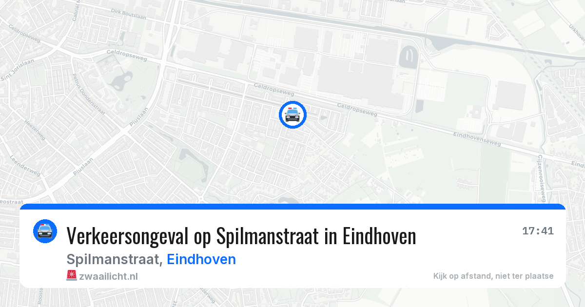 Verkeersongeval op Spilmanstraat in Eindhoven — 16 apr 2026