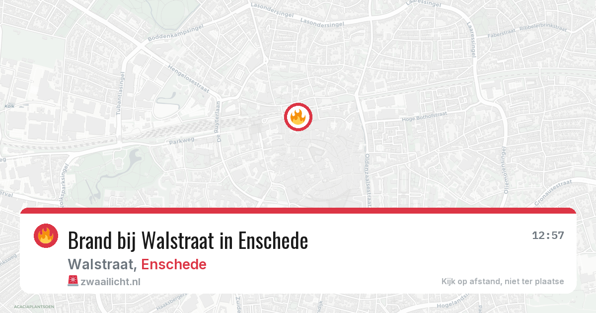Brand bij Walstraat in Enschede — 16 jun 2026