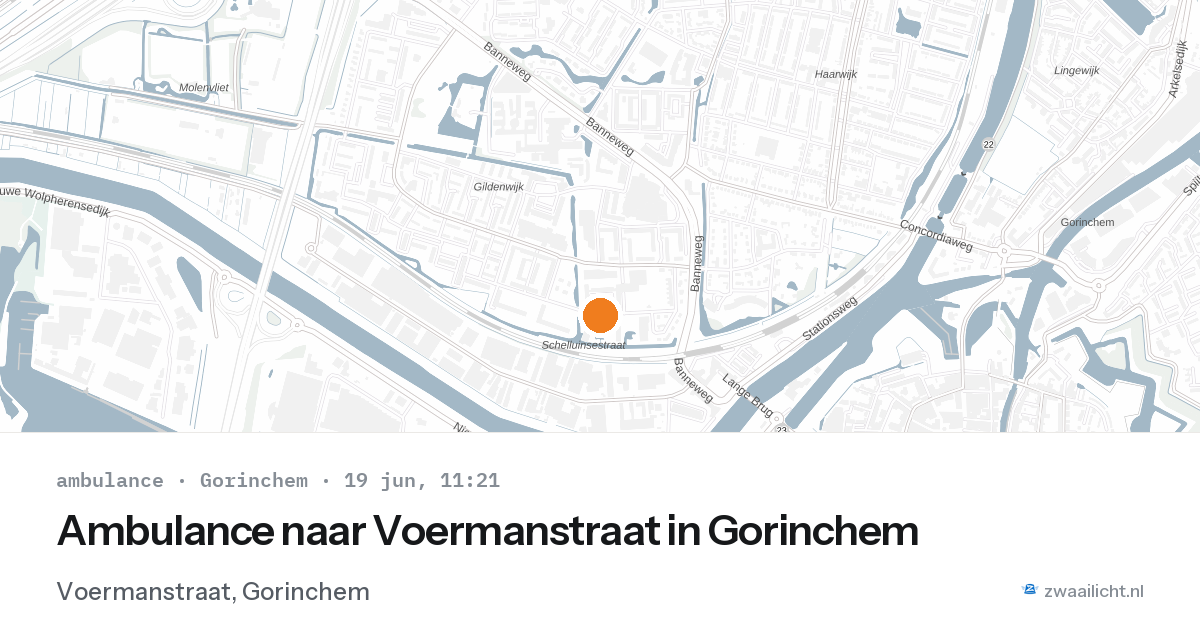 Ambulance naar Voermanstraat in Gorinchem — 19 jun 2026