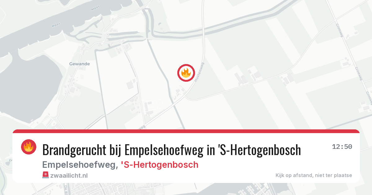 Brandgerucht bij Empelsehoefweg in 'S-Hertogenbosch — 5 aug 2026