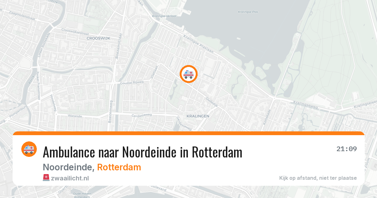 Ambulance naar Noordeinde in Rotterdam — 10 aug 2026