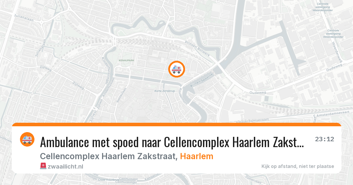 Ambulance met spoed naar Cellencomplex Haarlem Zakstraat in Haarlem — 29 jan 2026