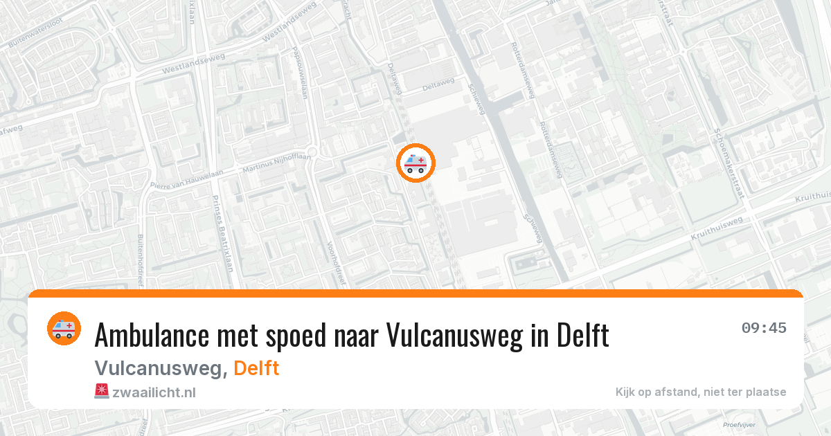 Ambulance met spoed naar Vulcanusweg in Delft — 8 apr 2026