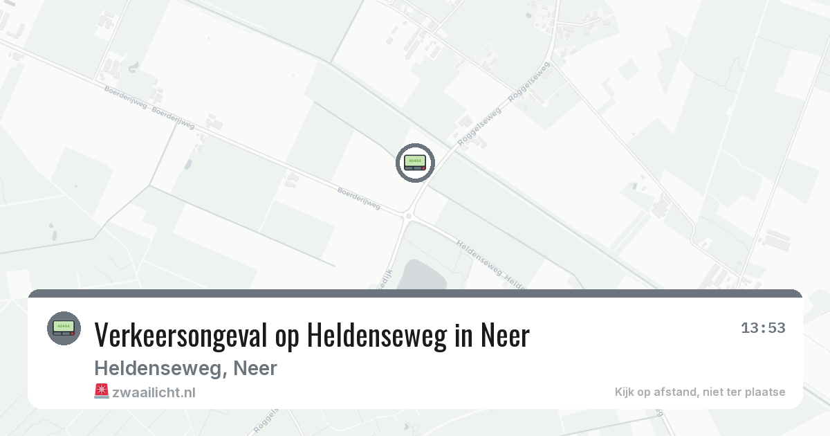 Verkeersongeval op Heldenseweg in Neer — 14 jun 2026