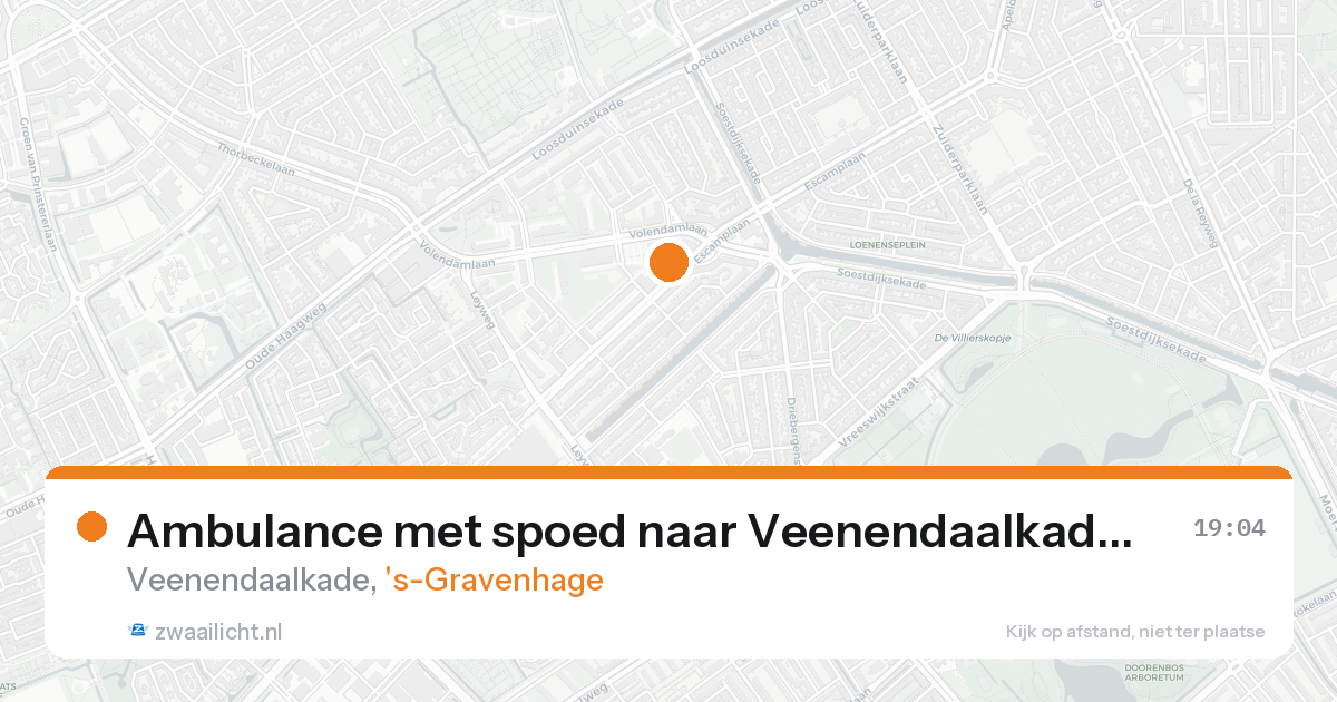 Ambulance met spoed naar Veenendaalkade in 's-Gravenhage — 19 aug 2026
