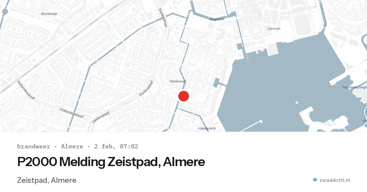 P2000 Melding Zeistpad, Almere — 2 feb 2026