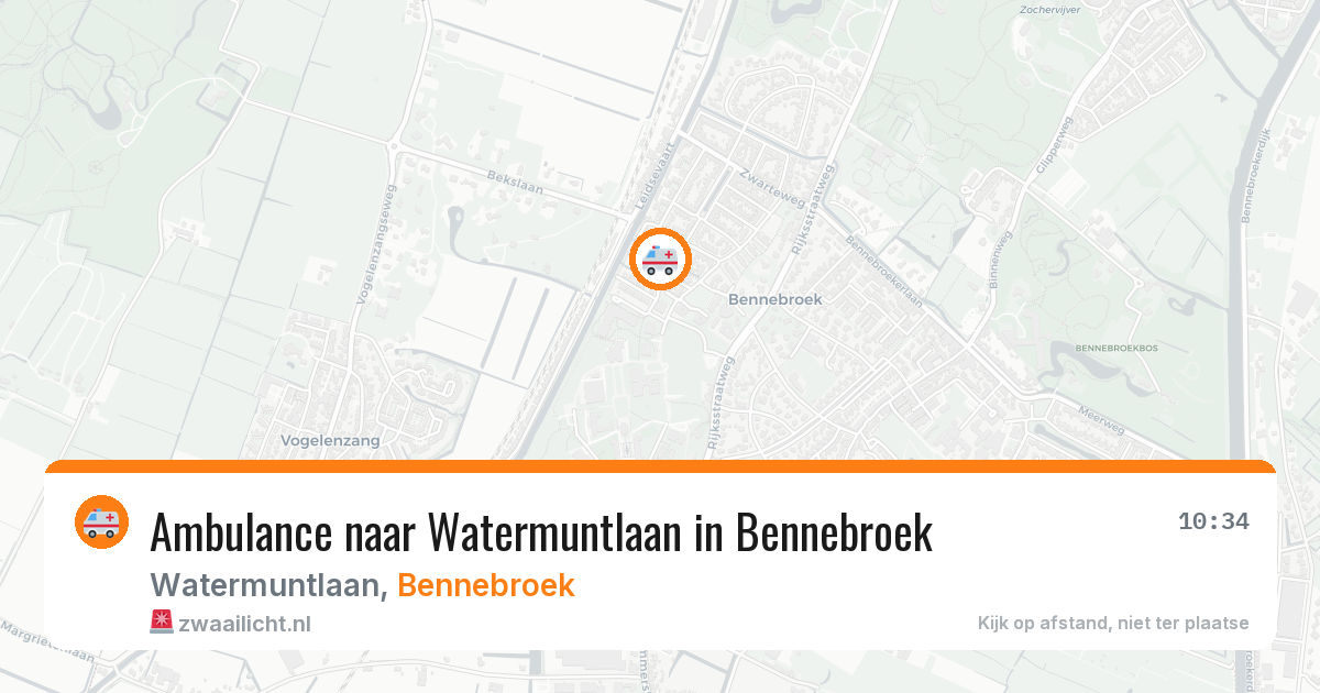 Ambulance naar Watermuntlaan in Bennebroek — 5 mei 2026