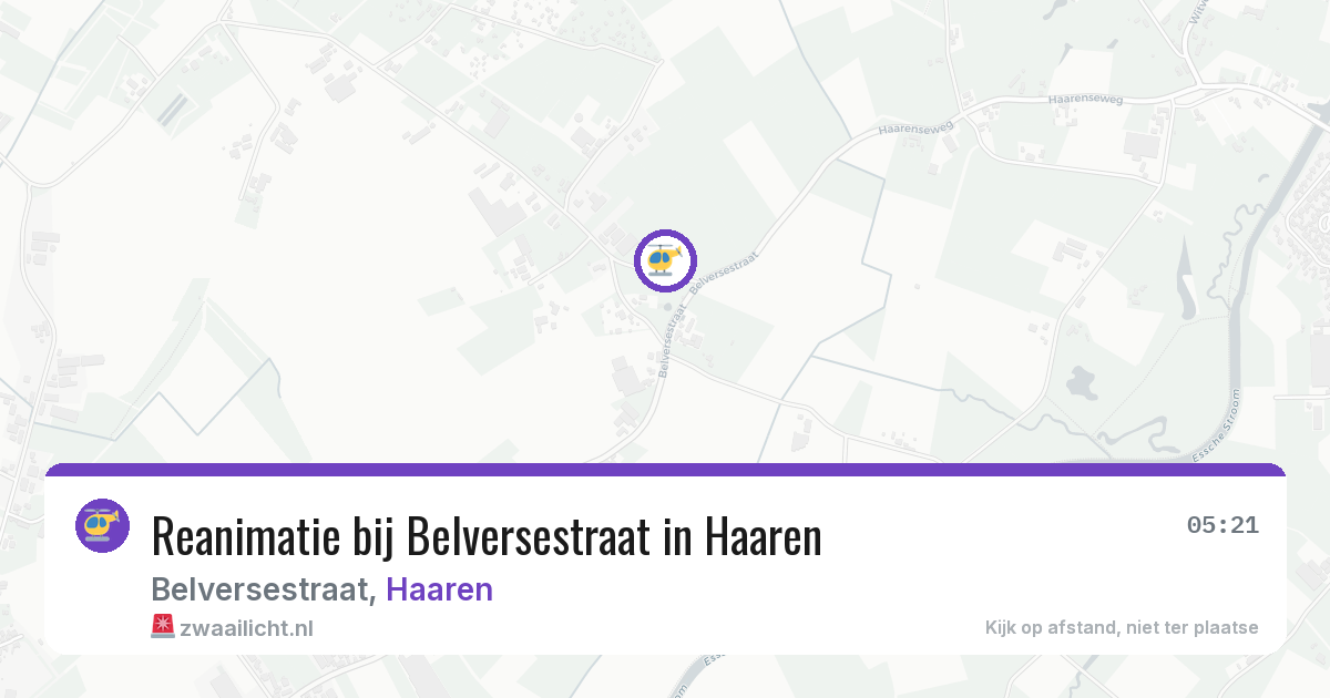 Reanimatie bij Belversestraat in Haaren — 6 aug 2026