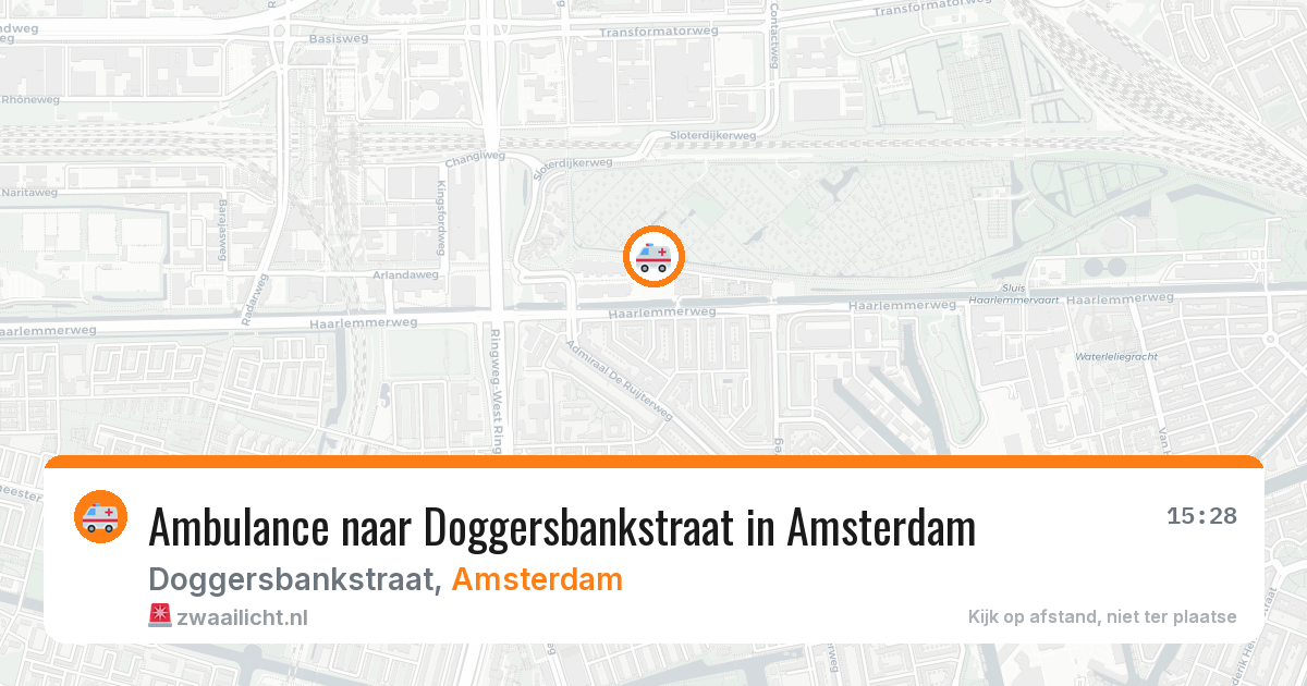 Ambulance naar Doggersbankstraat in Amsterdam — 15 jul 2026