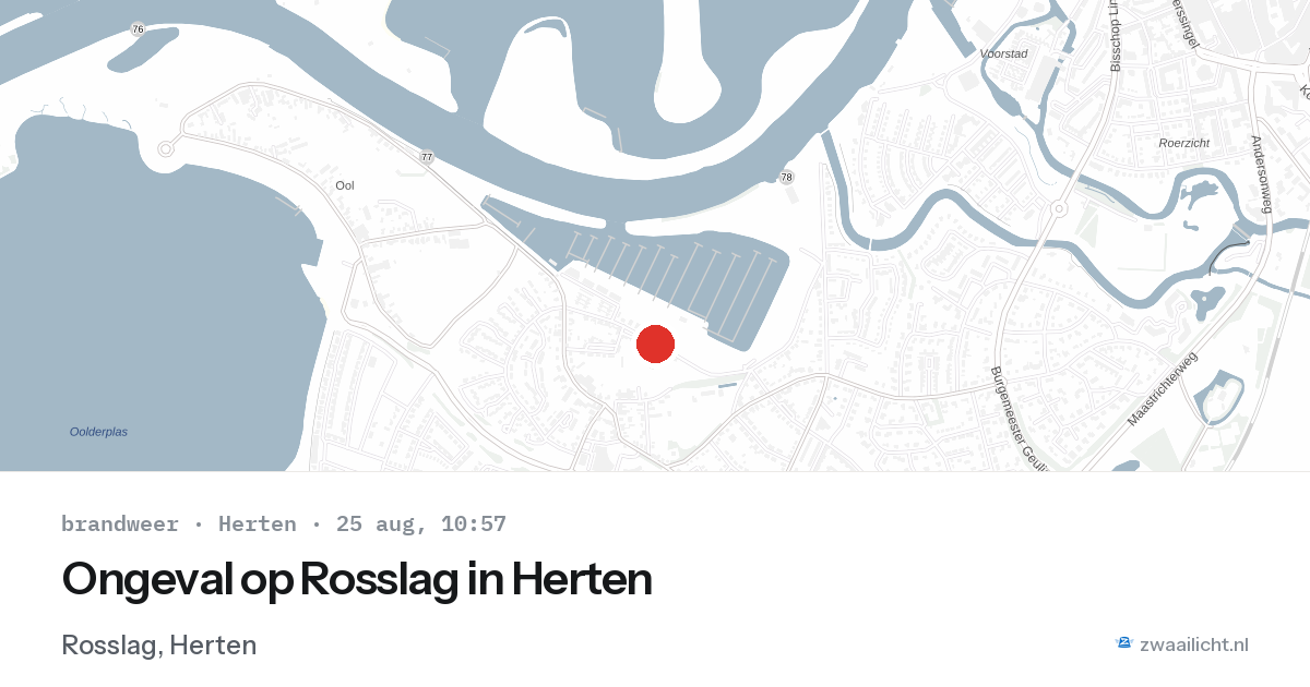 Ongeval op Rosslag in Herten — 25 aug 2026
