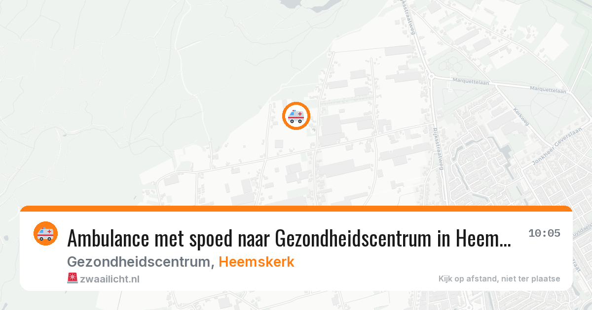 Ambulance met spoed naar Gezondheidscentrum in Heemskerk — 12 aug 2026
