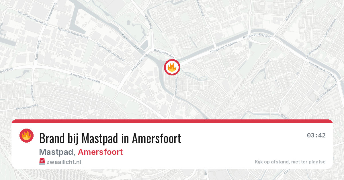 Brand bij Mastpad in Amersfoort — 22 jun 2026