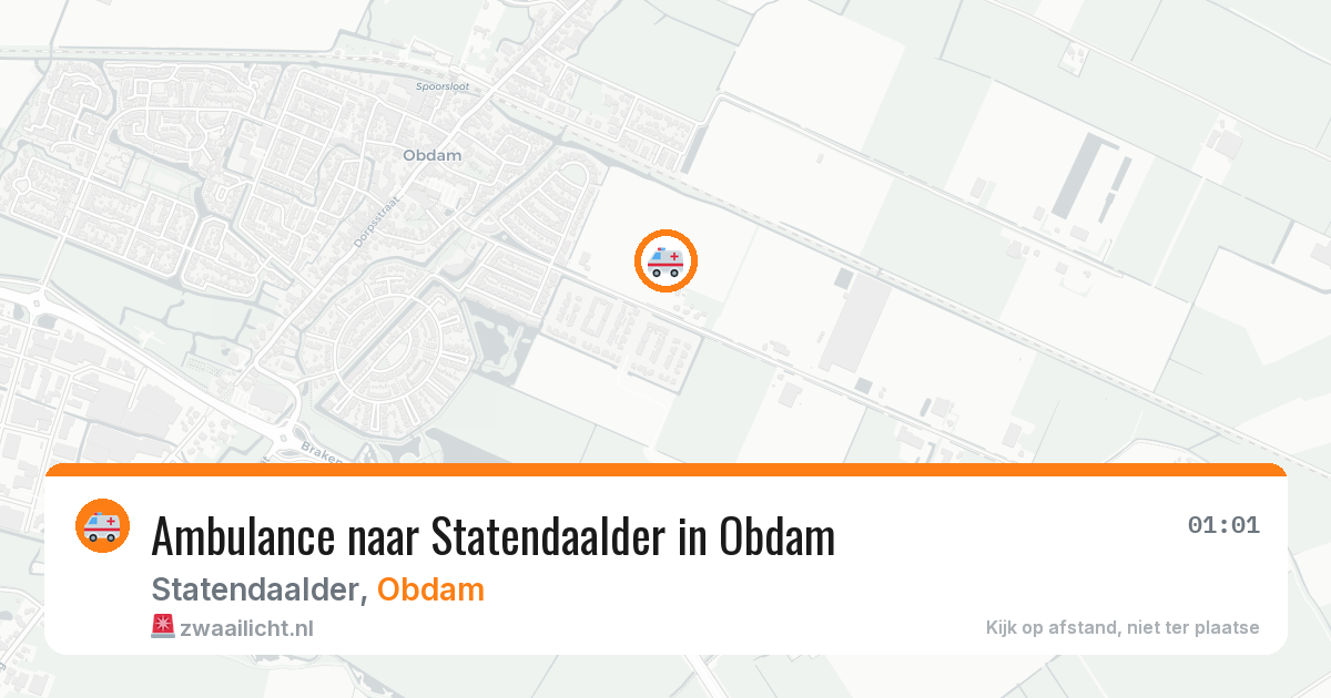 Ambulance naar Statendaalder in Obdam — 9 feb 2026