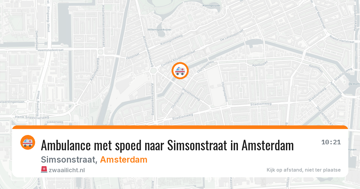 Ambulance met spoed naar Simsonstraat in Amsterdam — 16 jul 2026