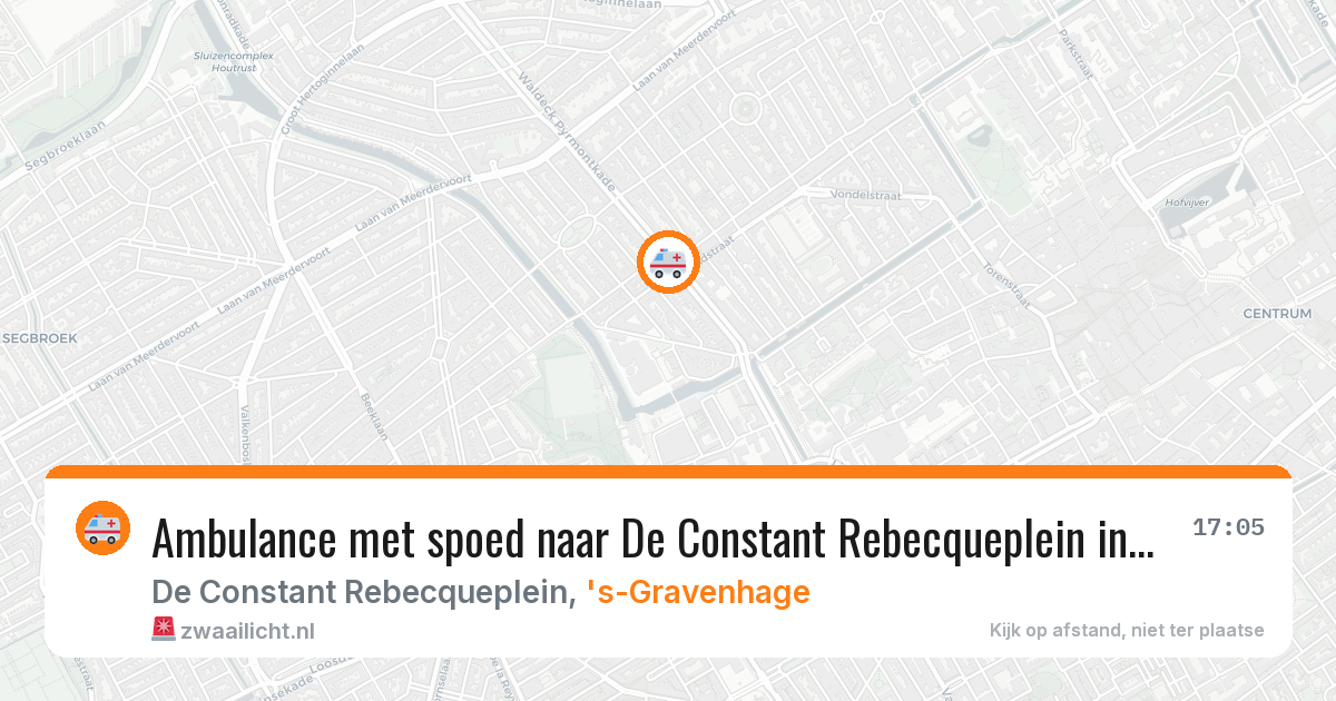 Ambulance met spoed naar De Constant Rebecqueplein in 's-Gravenhage — 30 apr 2026