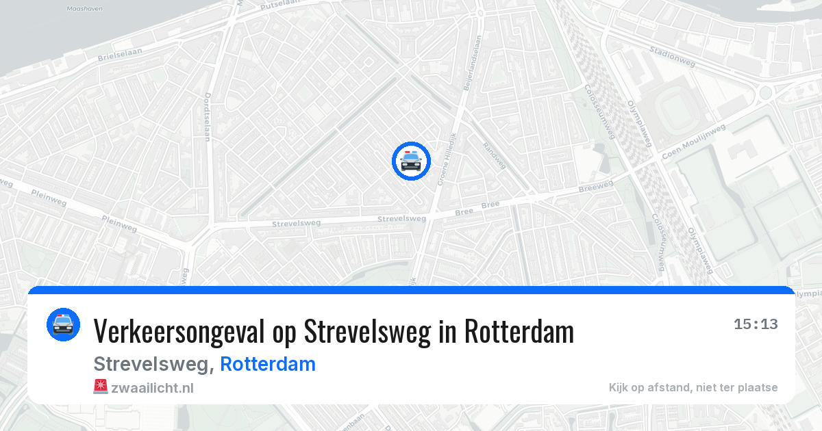 Verkeersongeval op Strevelsweg in Rotterdam — 29 jun 2026