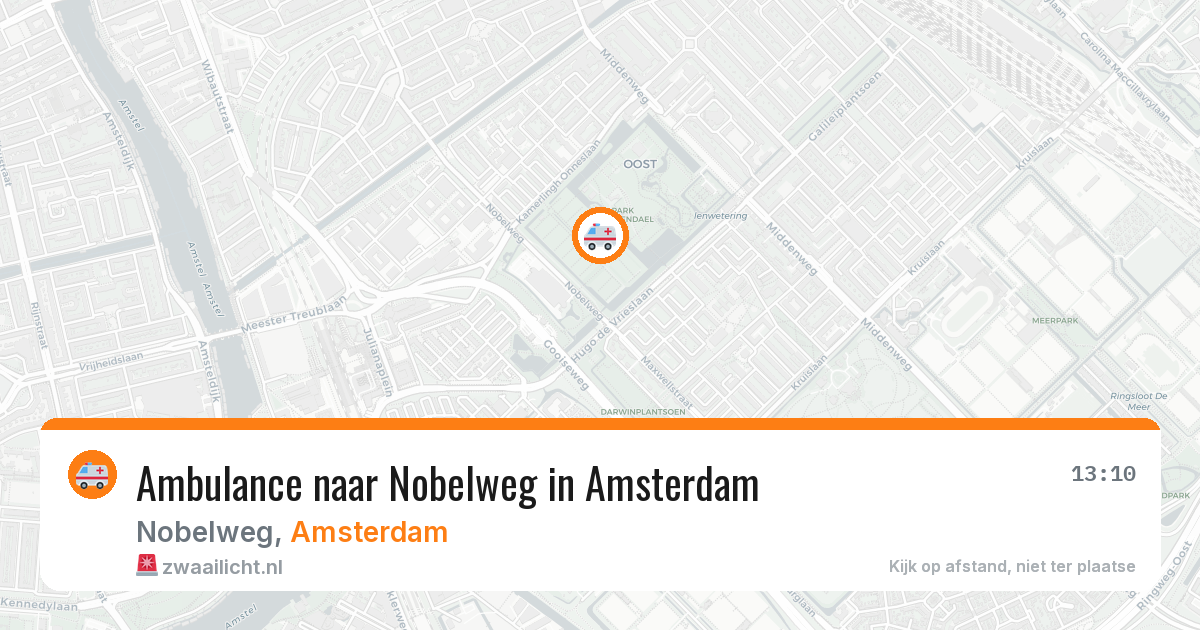 Ambulance naar Nobelweg in Amsterdam — 24 jul 2026