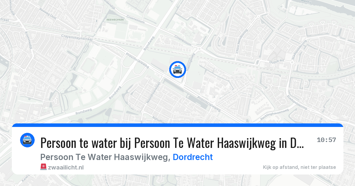 Persoon te water bij Persoon Te Water Haaswijkweg in Dordrecht — 10 aug 2026