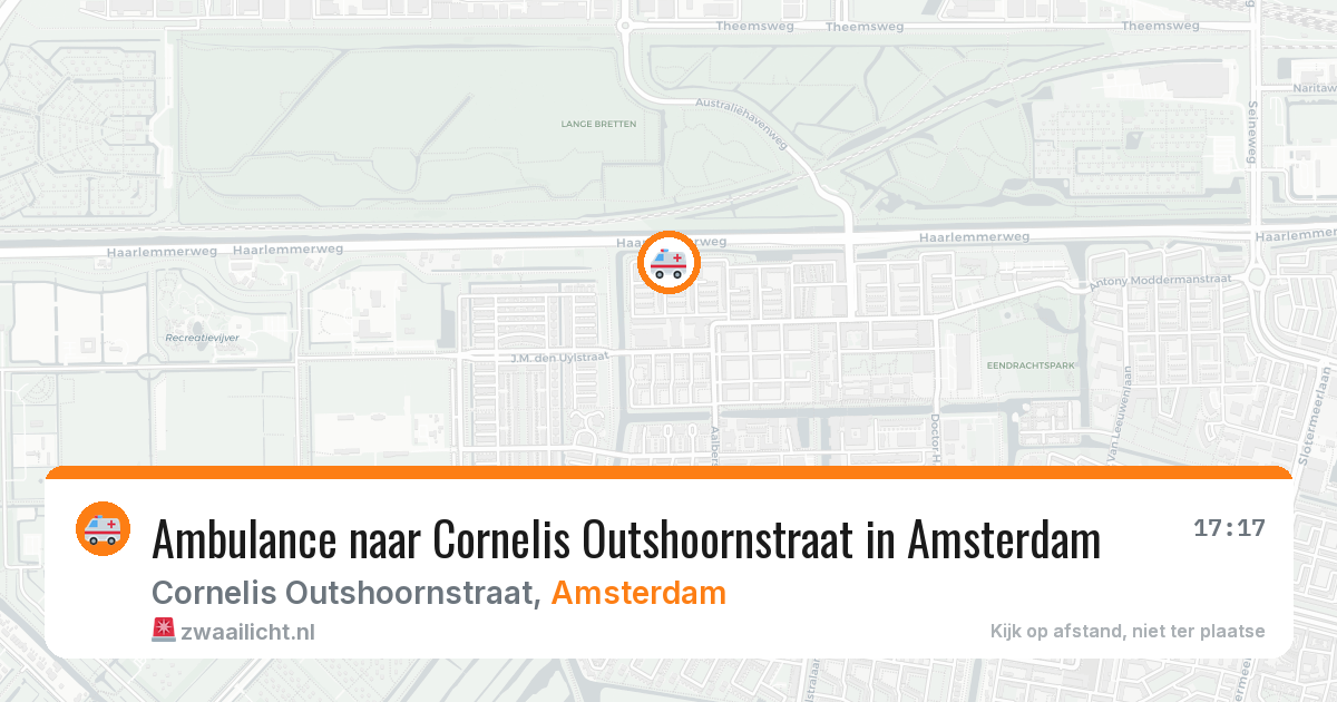 Ambulance naar Cornelis Outshoornstraat in Amsterdam — 31 mrt 2026