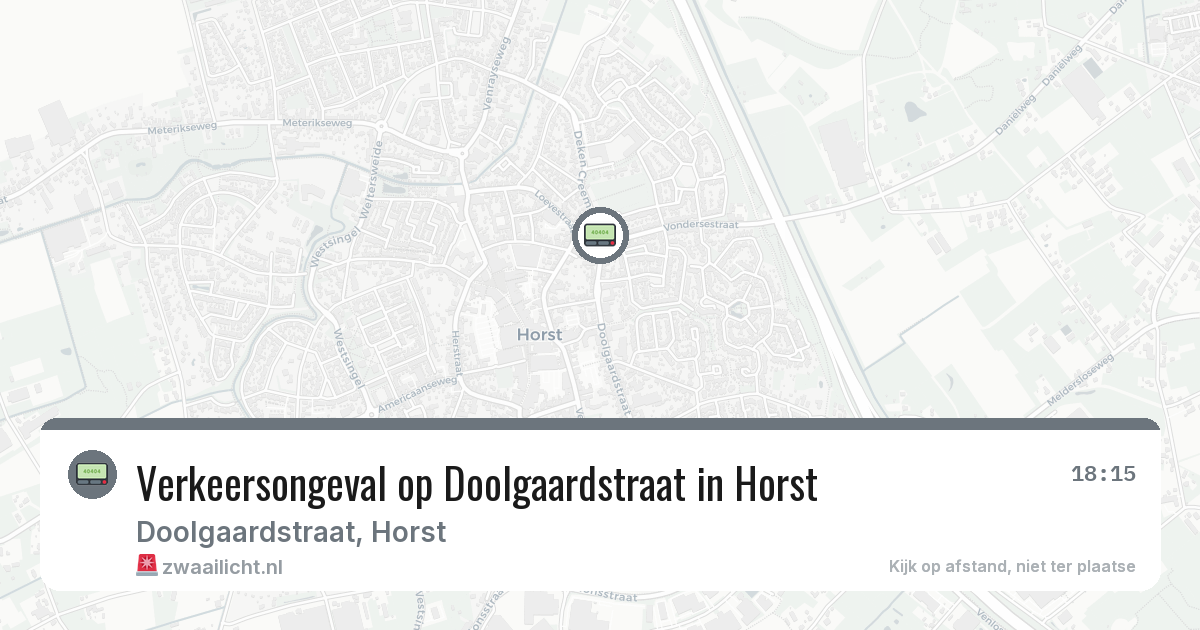 Verkeersongeval op Doolgaardstraat in Horst — 29 jan 2026