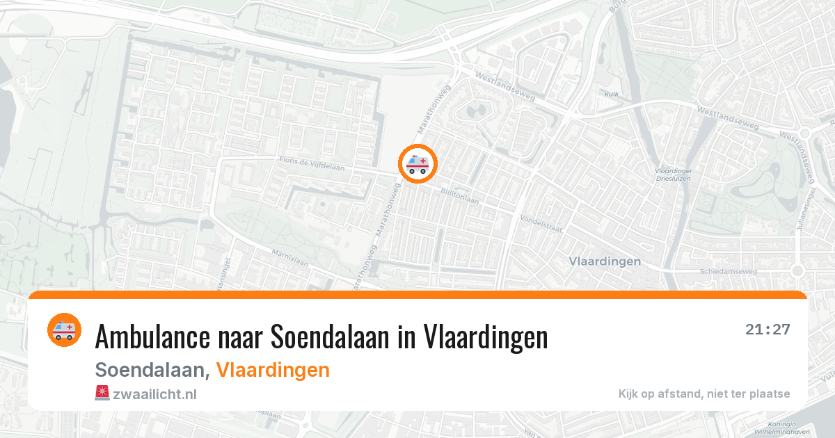 Ambulance naar Soendalaan in Vlaardingen — 10 apr 2026