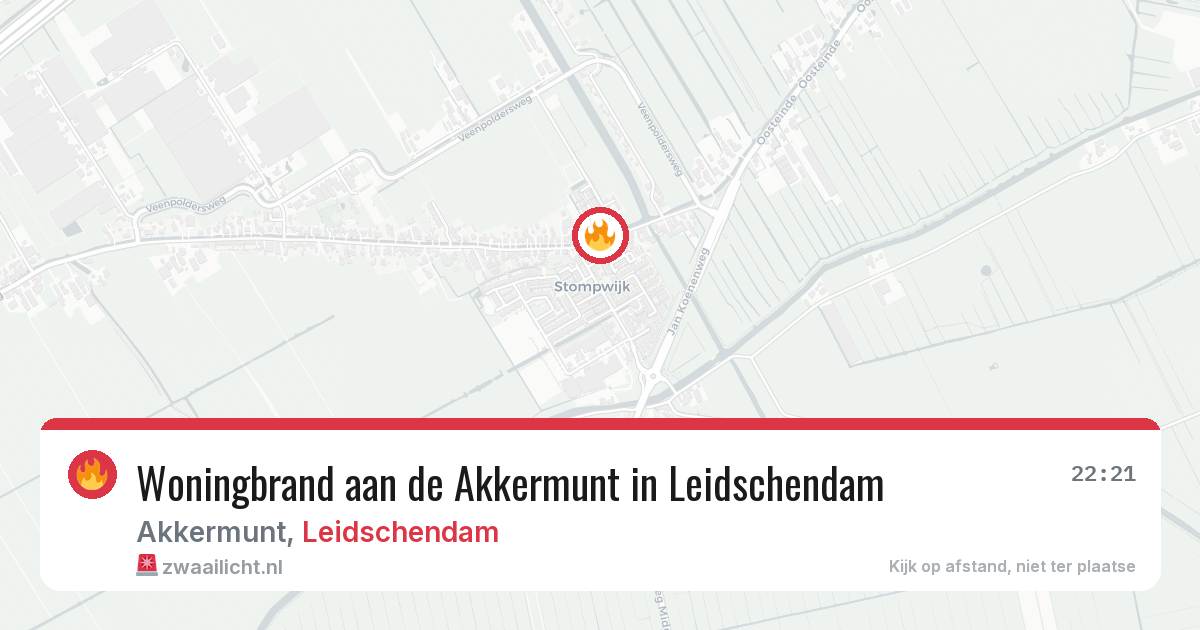 Woningbrand aan de Akkermunt in Leidschendam — 23 mrt 2026