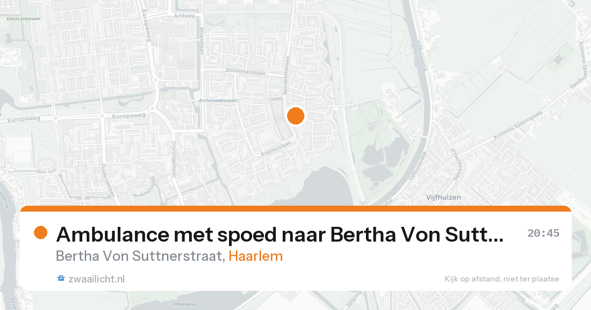 Ambulance met spoed naar Bertha Von Suttnerstraat in Haarlem — 19 mei 2026