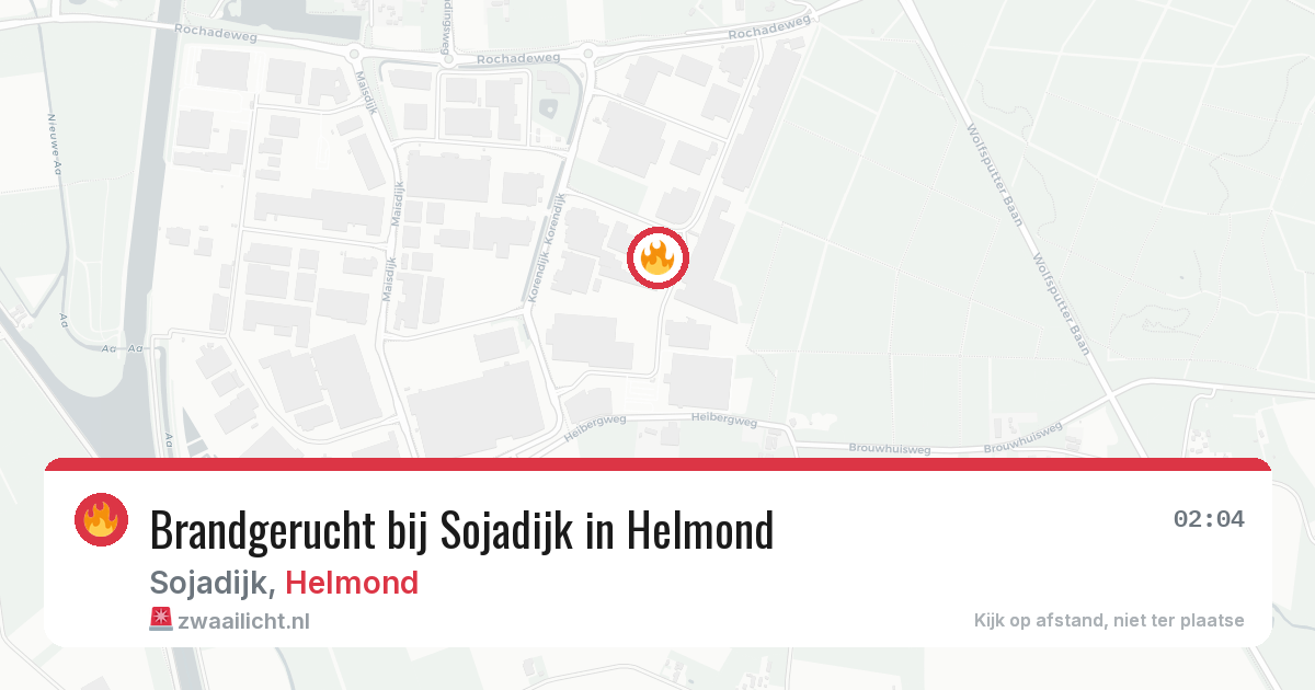 Brandgerucht bij Sojadijk in Helmond — 12 aug 2026