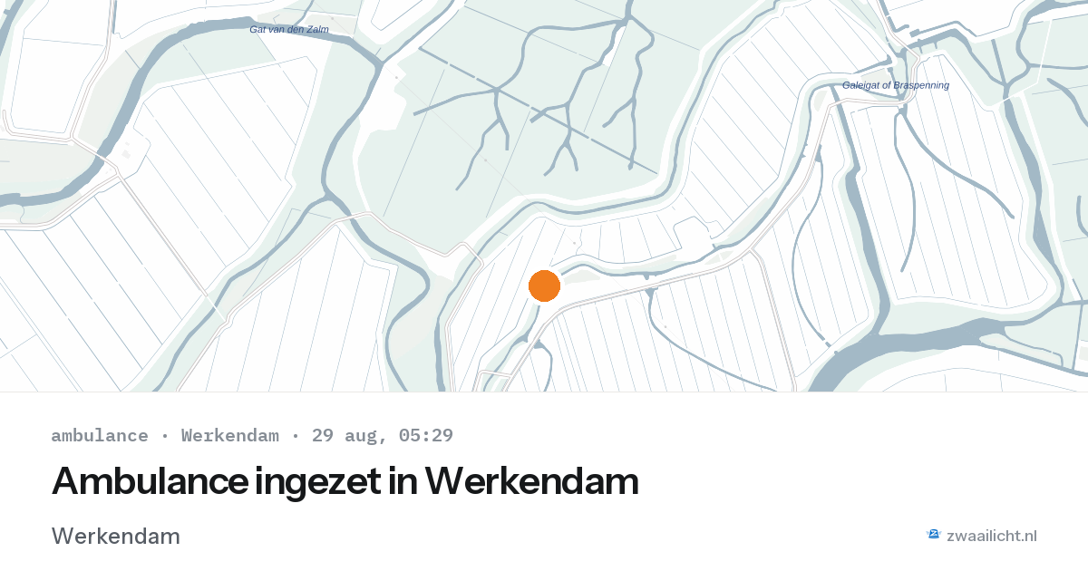 Ambulance ingezet in Werkendam — 29 aug 2026