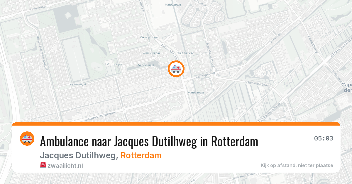 Ambulance naar Jacques Dutilhweg in Rotterdam — 9 feb 2026