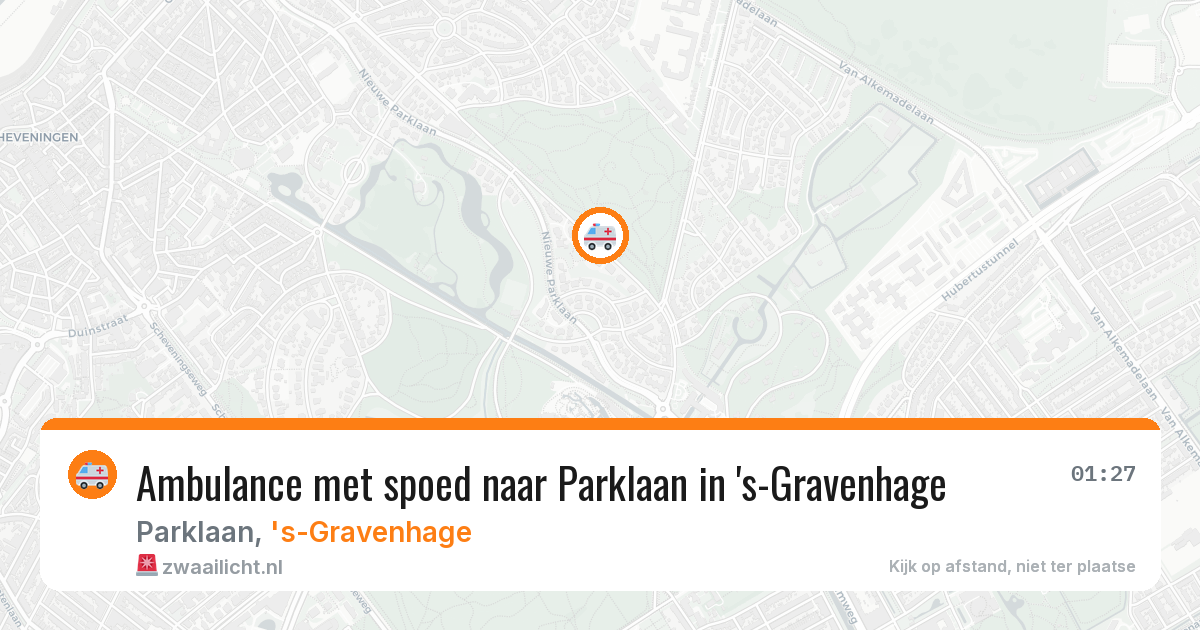 Ambulance met spoed naar Parklaan in 's-Gravenhage — 30 jun 2026