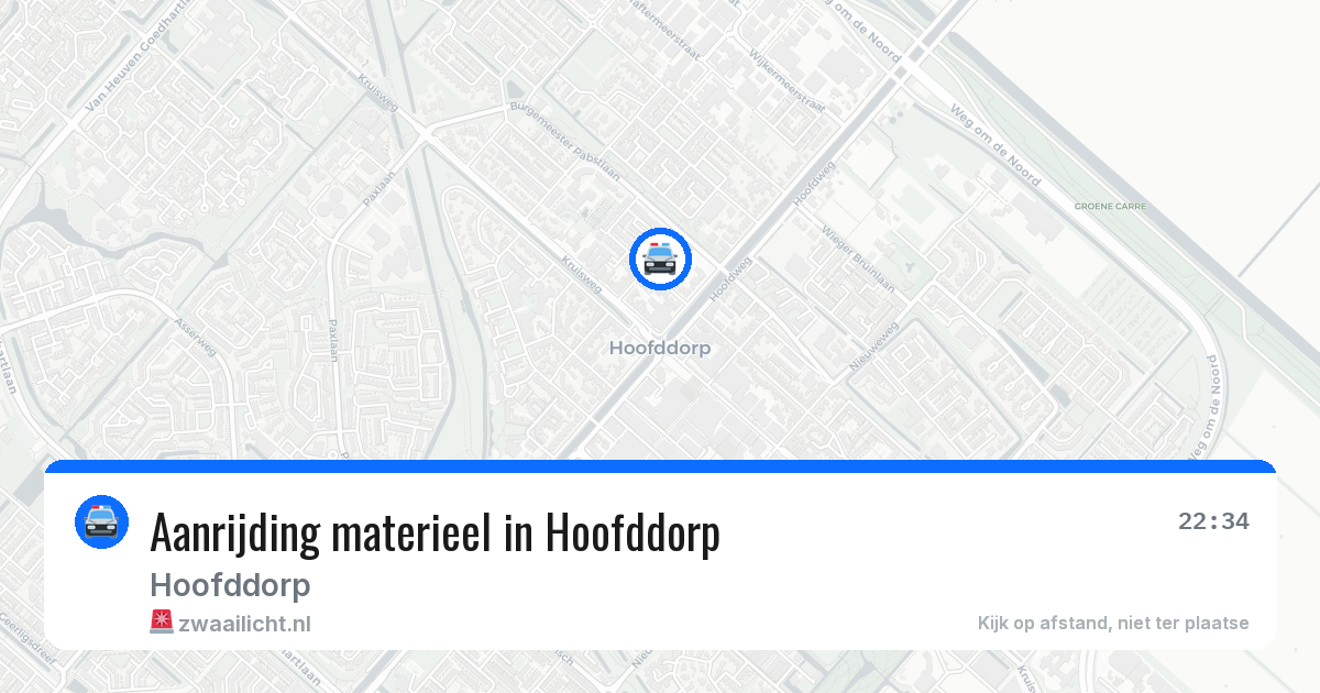 Aanrijding materieel in Hoofddorp — 12 jul 2026