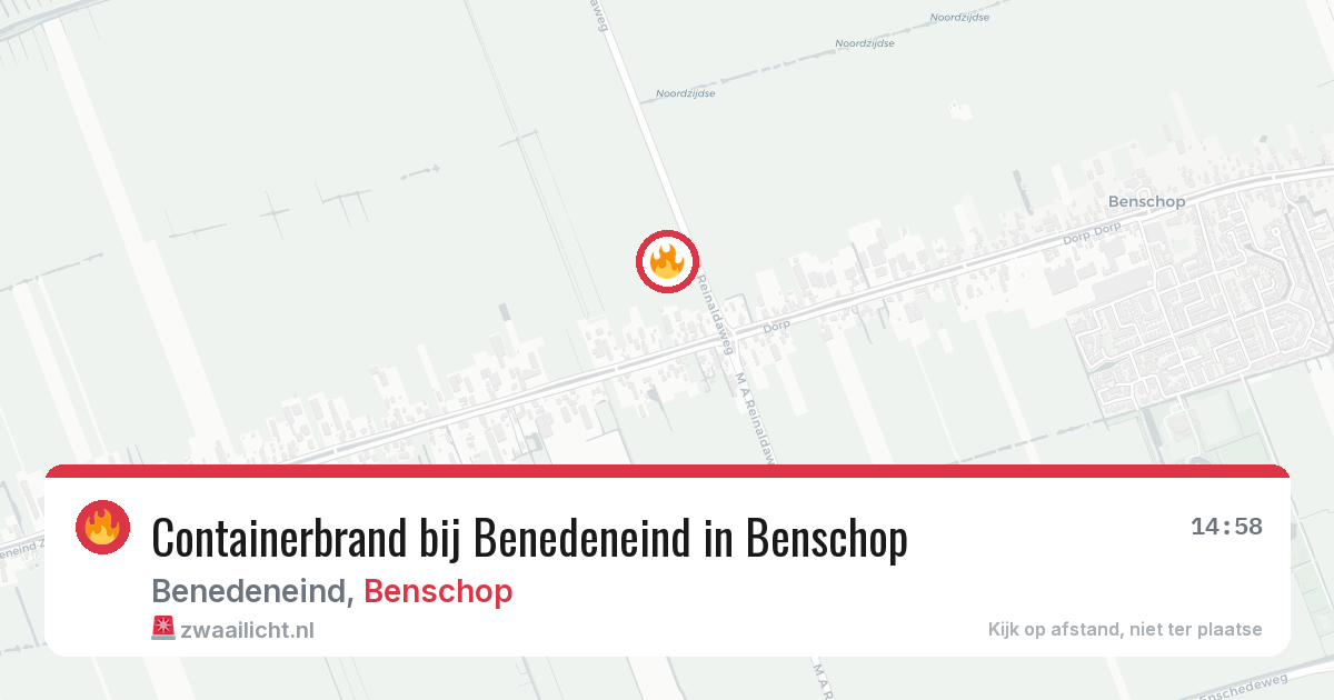Containerbrand bij Benedeneind in Benschop — 1 feb 2026