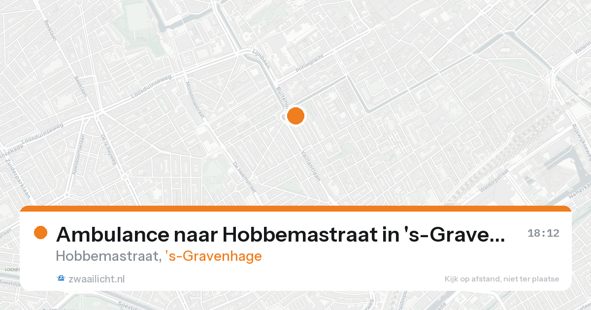 Ambulance naar Hobbemastraat in 's-Gravenhage — 21 aug 2026