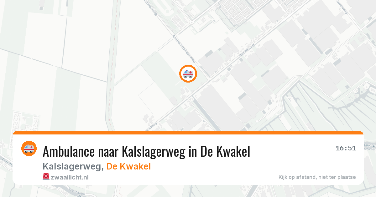 Ambulance naar Kalslagerweg in De Kwakel — 21 mei 2026