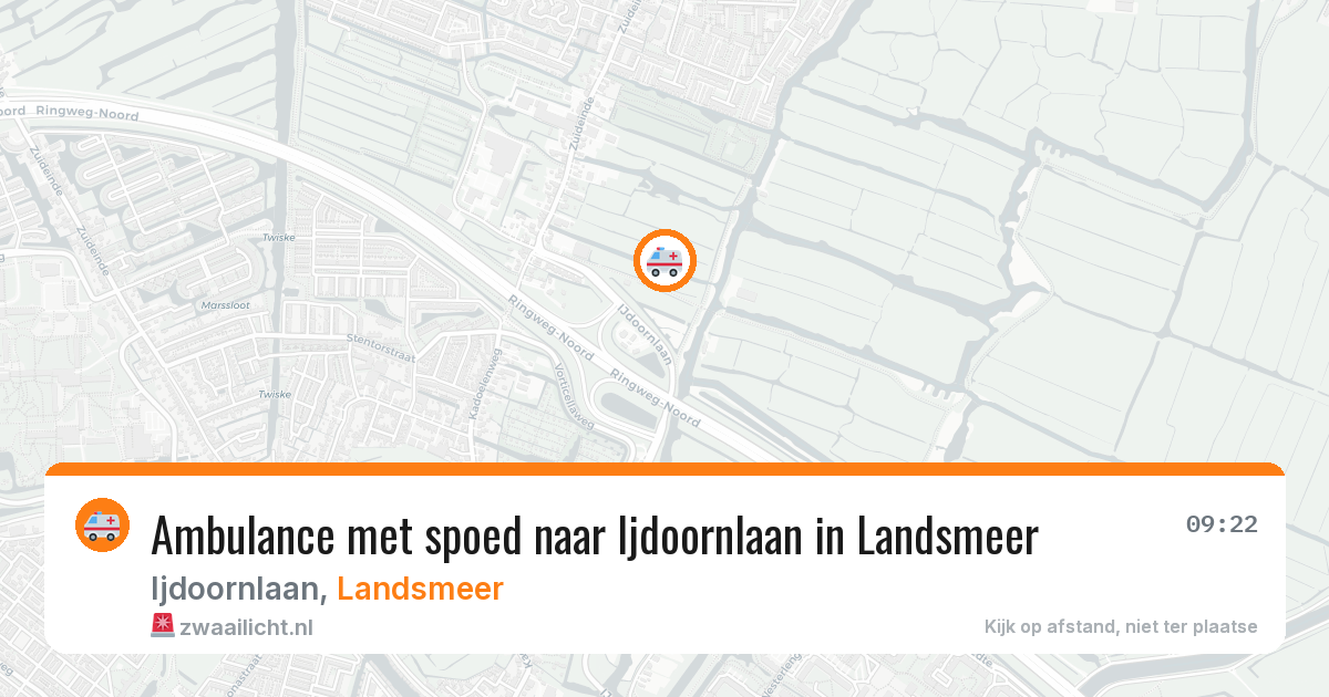 Ambulance met spoed naar Ijdoornlaan in Landsmeer — 24 jan 2026