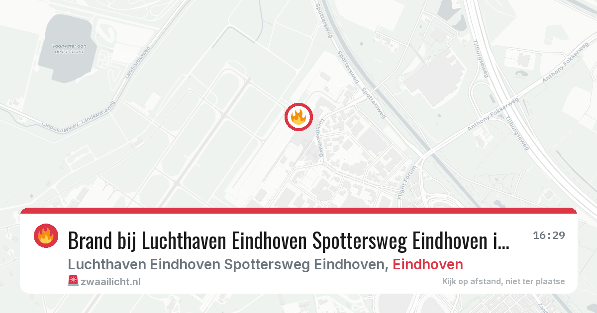 Brand bij Luchthaven Eindhoven Spottersweg Eindhoven in Eindhoven — 12 mei 2026