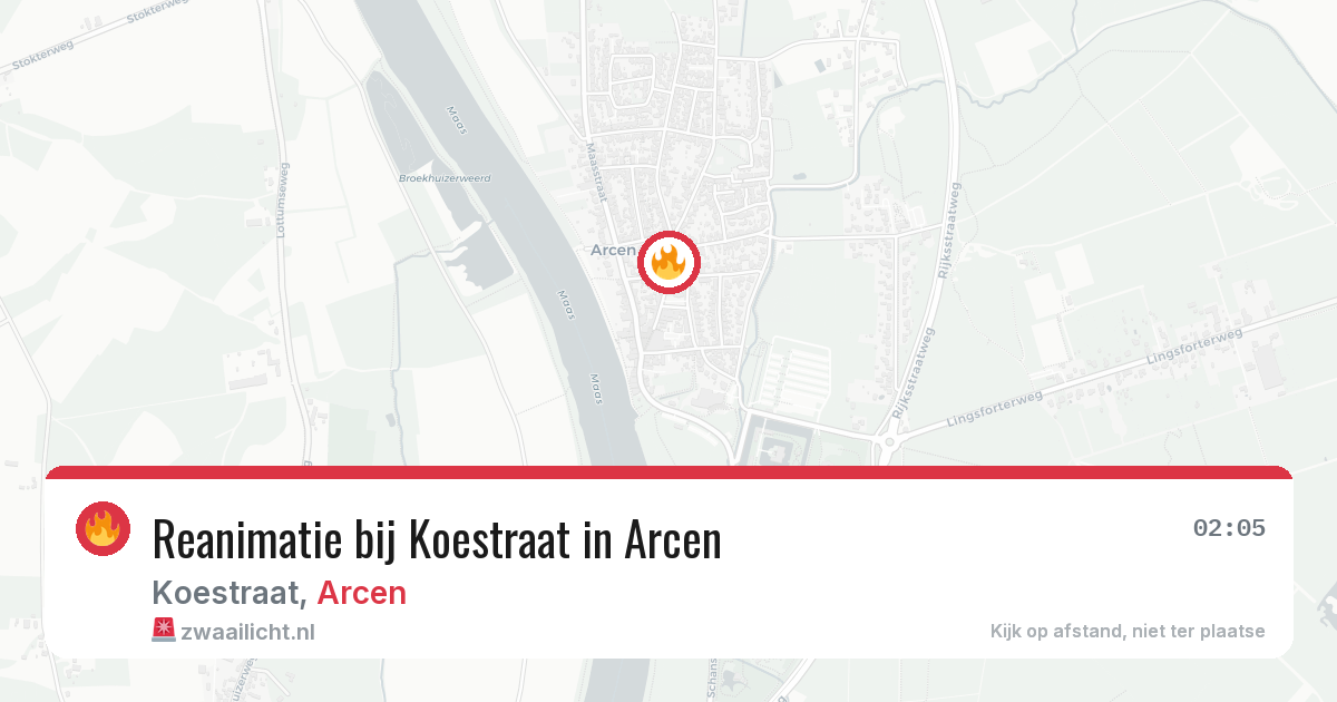 Reanimatie bij Koestraat in Arcen — 28 mrt 2026