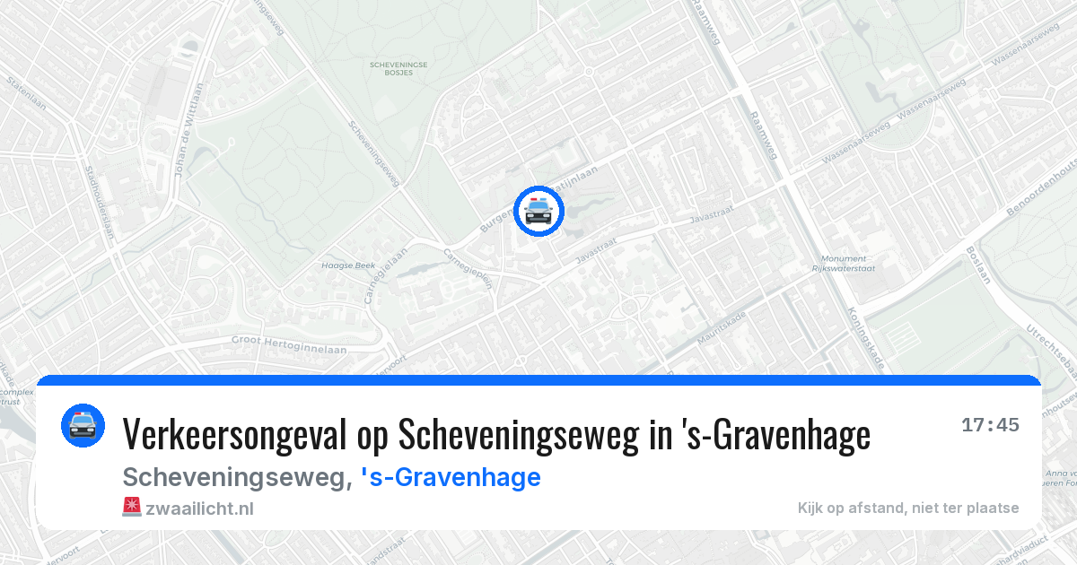 Verkeersongeval op Scheveningseweg in 's-Gravenhage — 25 mei 2026