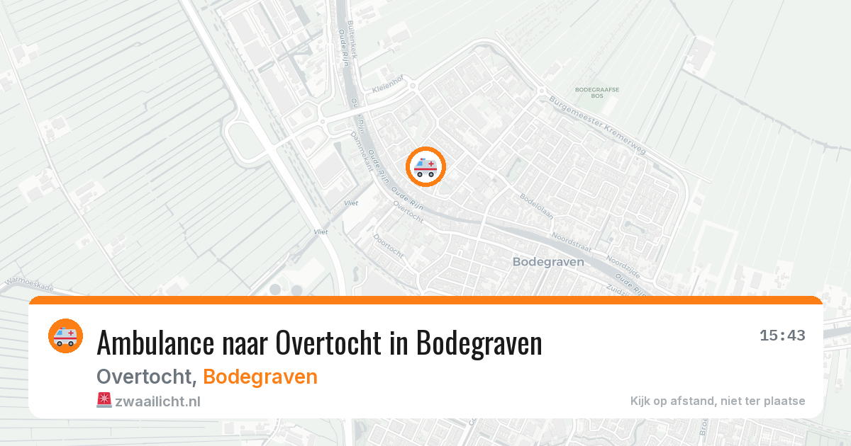 Ambulance naar Overtocht in Bodegraven — 25 jun 2026