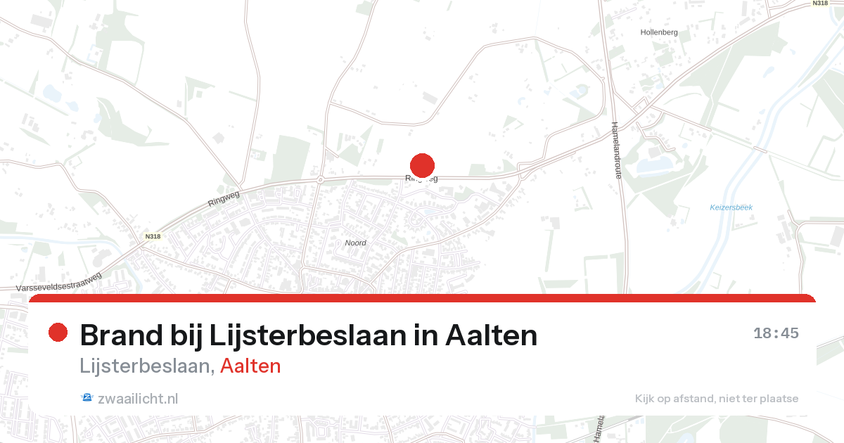 Brand bij Lijsterbeslaan in Aalten — 26 aug 2026