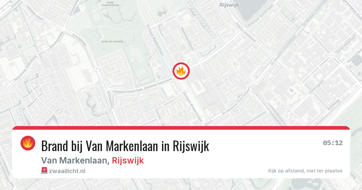 Brand bij Van Markenlaan in Rijswijk — 25 jul 2026
